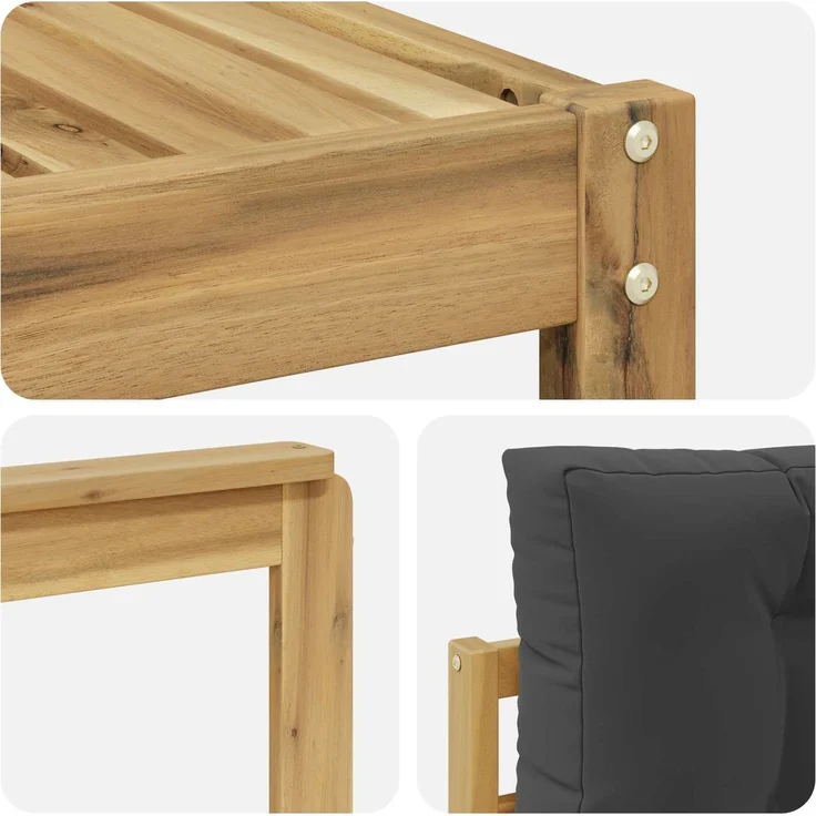 vidaXL Outdoor-Sofagarnitur 8 stk. 8-Sitzer Weiß und Anthrazit 3386856 – Bild 6