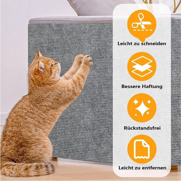 Agger Kratzmatte Katze Wand Kratzschutz Sofa Schutz Selbstklebende Kratzteppich, Kratzmatte Sofa Schutz DIY Krallen Katzen Teppich – Bild 3