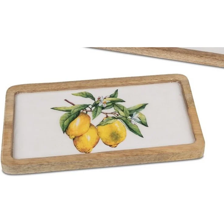 formano Servierplatte Zitronen, Mangoholz, Lebensmittelecht, Natur, Motiv: Zitronen, Höhe: cm – Bild 2