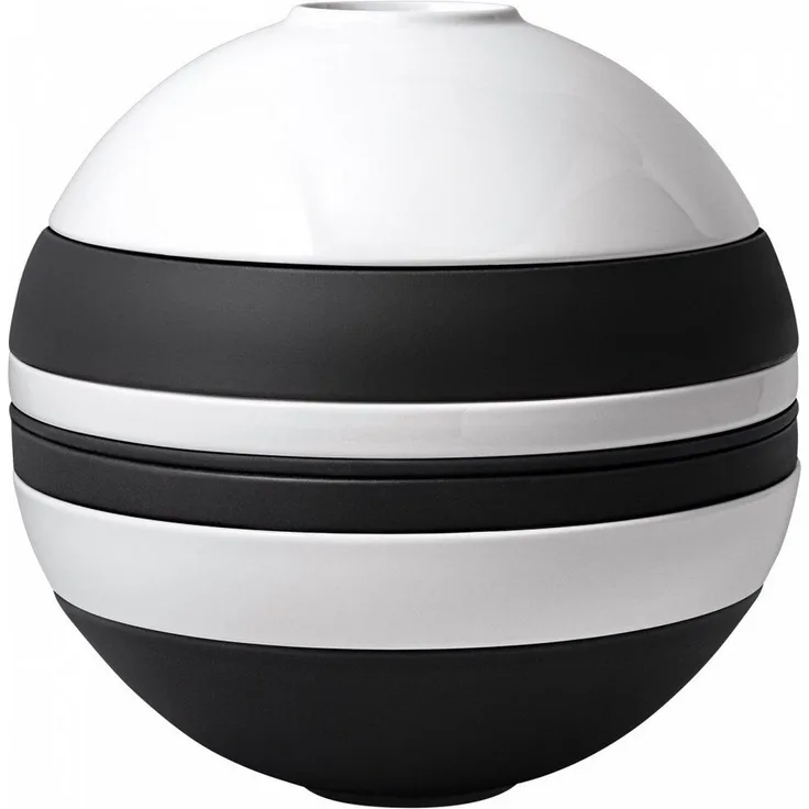 Villeroy und Boch La Boule Geschirrset 2 Personen Iconic black and white
