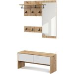 Garderobe Selena Weiß/Artisan 90 x 40 cm 4 Teile Vicco