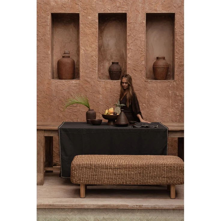 Die Tuscany Tischdecke - Schwarz Natur - 150x250 – Bild 4