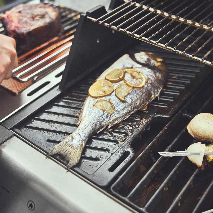 BURNHARD® Grillplatte Gusseisen beidseitig, für Gasgrill WAYNE 2-Brenner - Multi-Color - #946165 – Bild 7