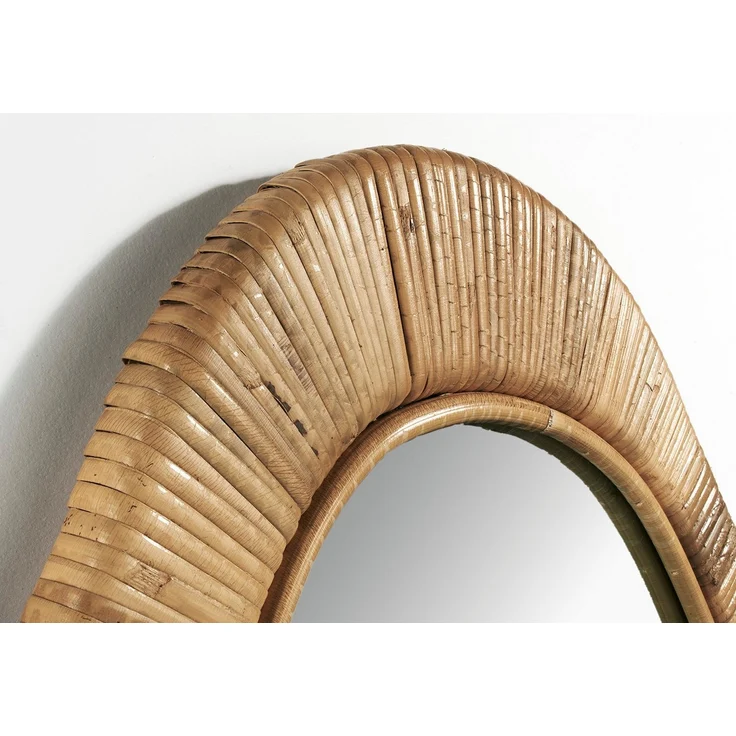 Kobolo Dekoobjekt Spiegel Wandspiegel LENI Rattan, aus natürlchem Rattan – Bild 3