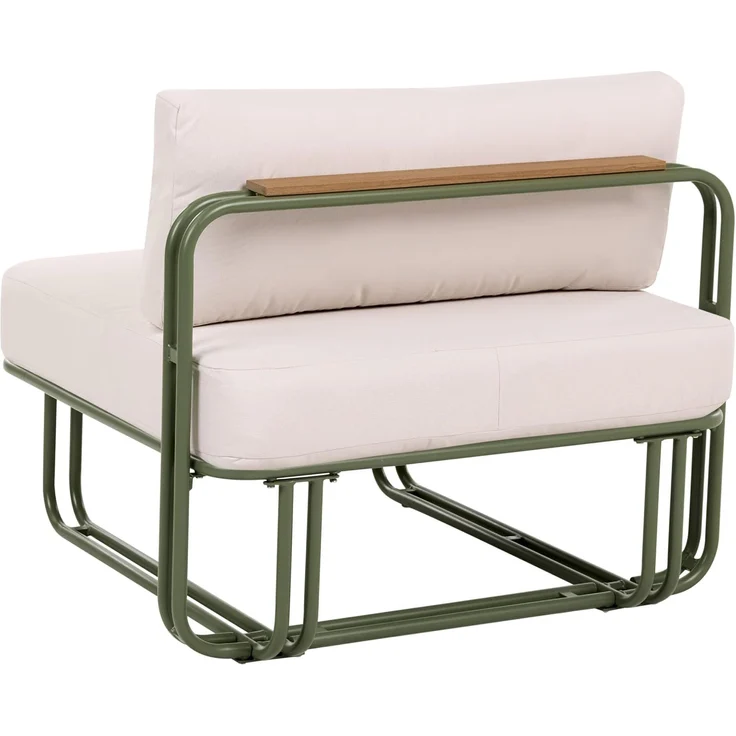 Lounge Set mit Tisch und Ottomane 3-Sitzer CAMEROTA Metall Grün – Bild 9