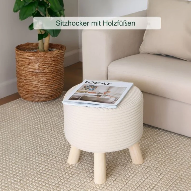 Relaxdays Hocker Cord – Bild 2