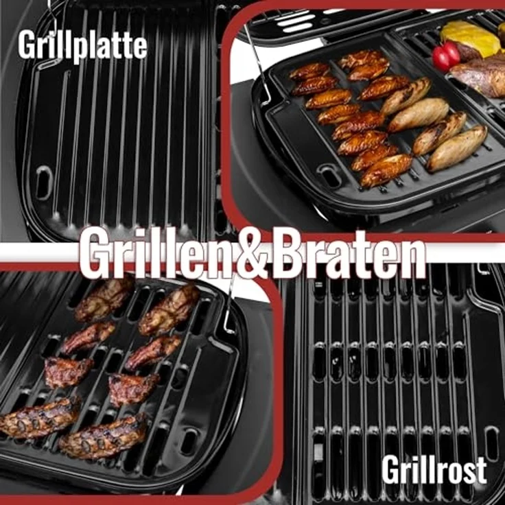 Royal Gourmet 2-Brenner Gasgrill und Griddle Combo, 2 IN 1 Grillwagen mit abklappbare Seitenablagen, Ablagekorb, 5 kW Campinggrill für Garten Schwarz – Bild 4