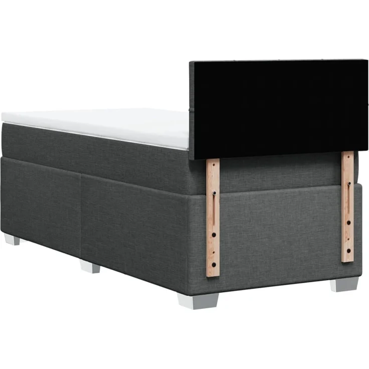 vidaXL Boxspringbett mit Matratze Dunkelgrau 80x200 cm Stoff 3285716 – Bild 6