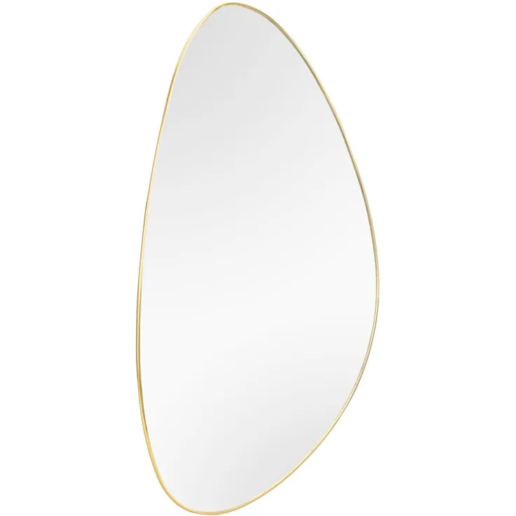 XORA 'IDA' Spiegel mit Rahmen in Tropfenform, Metall gold, 40x60 cm