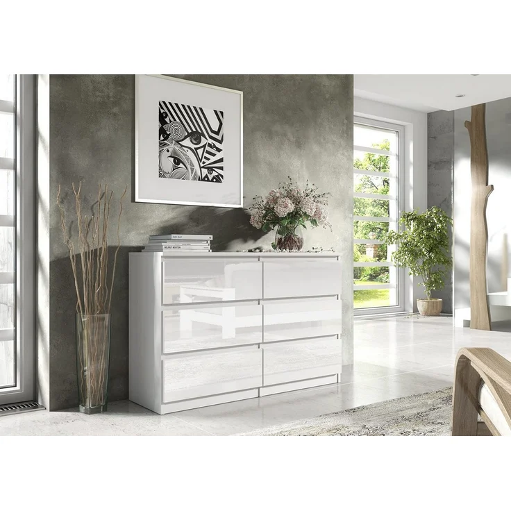 meble masztalerz Kommode Mit 6 Schubladen - 120 cm breit – modern, praktisch & geräumig – Bild 2