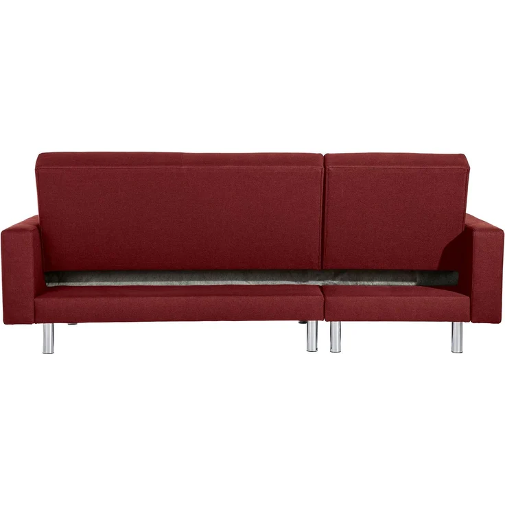 Funktionssofa mit Hocker Katryna Flachgewebe rot – Bild 10
