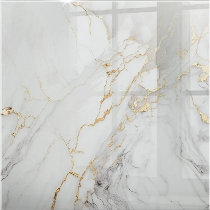 Tulup Tischplatte Oberplatte Tisch Glas Eleganter Marmor mit Adern Tischplatte aus Glas – Bild 3