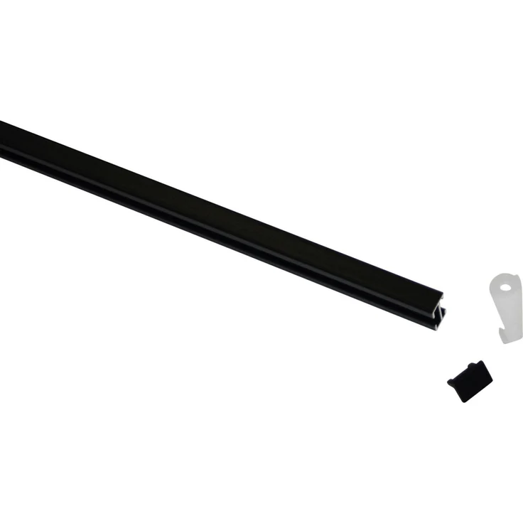 Gardinia Vorhangschienen-Set Lucy 1-läufig schwarz-matt 230 cm – Bild 1