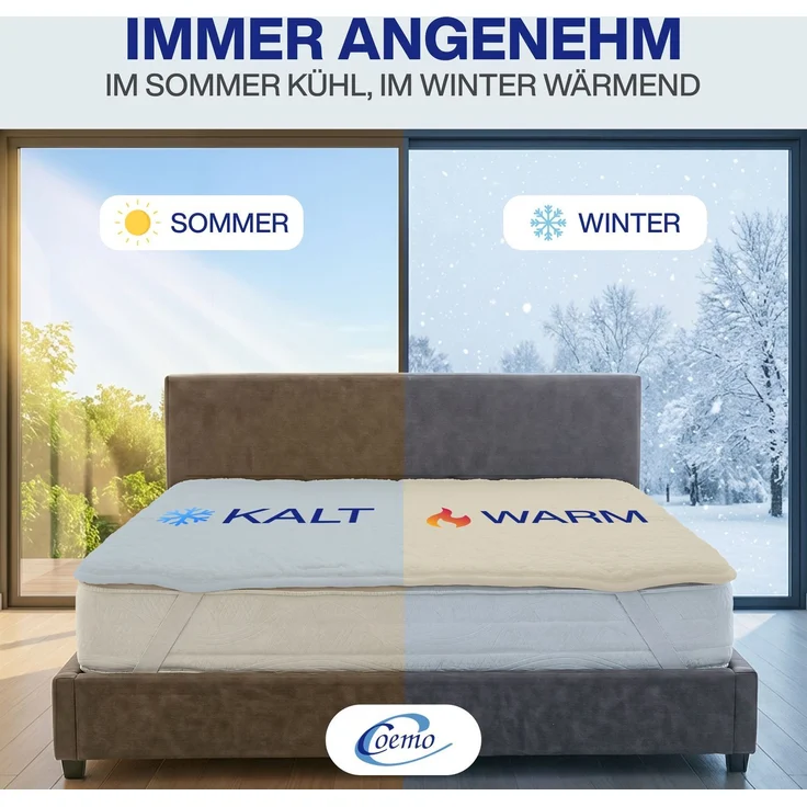Coemo Matratzenauflage Lammwolle 90x200 – Bild 2
