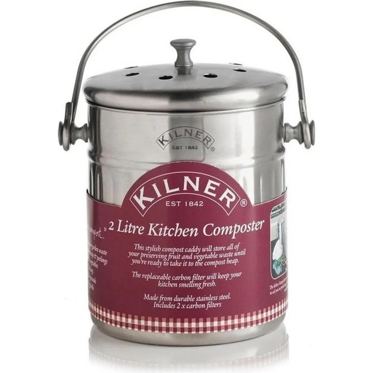KILNER Biomülleimer "Küchen-Komposter", inkl. 2 Kohlefilter, 2 Liter – Bild 2