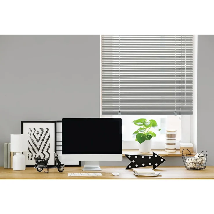 Deco Company Alu-Jalousie ohne Bohren, Zum Klemmen, Inkl. Klemmträgern, Sichtschutz, Lichtschutz, Blendschutz, Aluminium-Jalousie, Silber, 90 x 220 cm – Bild 15