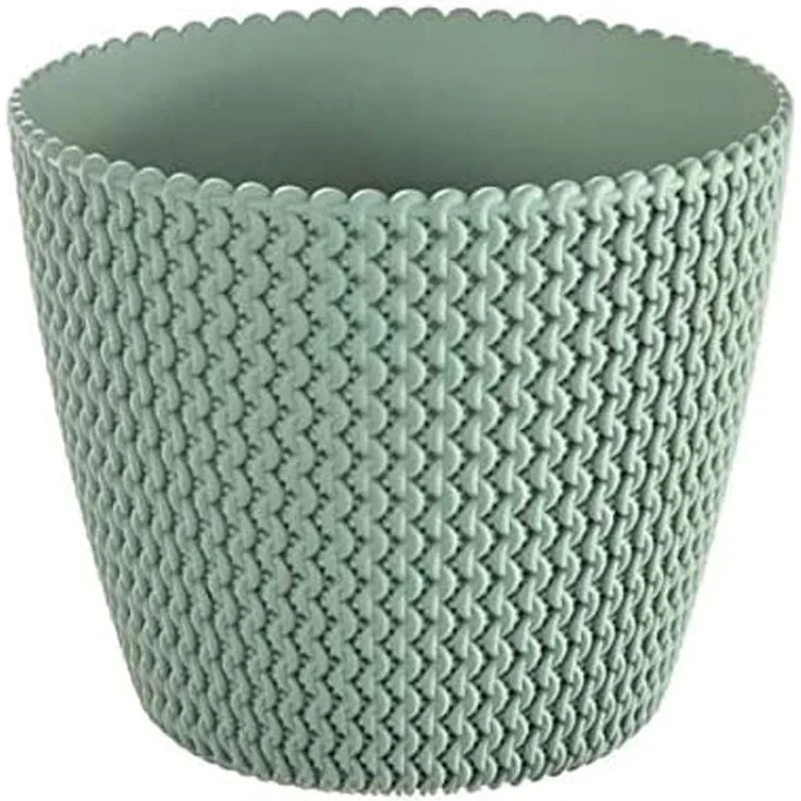 zanvic Blumentopf splofy 2, Effekt Gestrick, 26 cm, minze, 26 x 26 x 22 cm, za544
