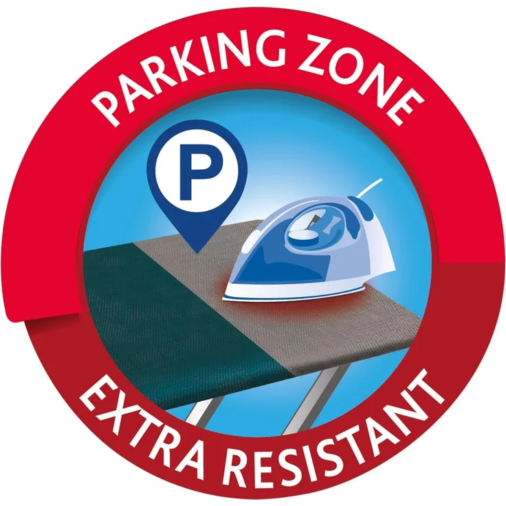 Vileda Park+Go, Bügelbrettabdeckung, Baumwolle, Schaum, Polyurethan, Schwarz, Rot, Abbildung, 45 cm, 130 cm – Bild 3