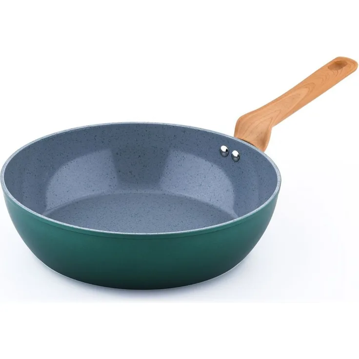 CS Koch-Systeme Schmorpfanne PURE, antihaftbeschichtet, grün, Aluminium (1-tlg), antihaftbeschichtet