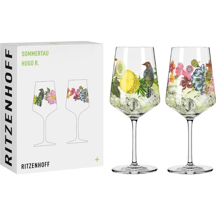 Ritzenhoff 2931019 Aperitifglas 2er Set #5, #6 SOMMERTAU HUGO von Olaf Hajek 2024 in Geschenkbox