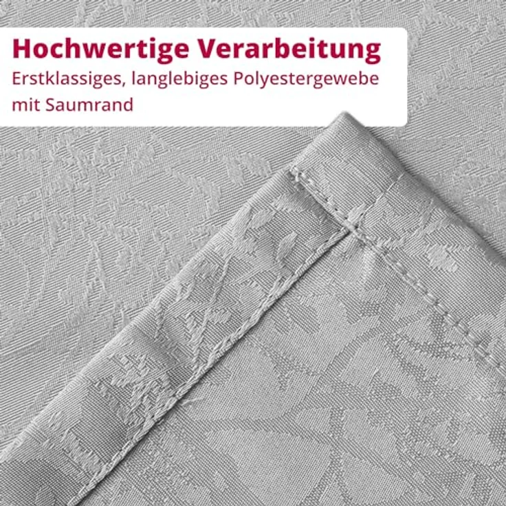 DecoHomeTextil Heimtextilmanufaktur Tischdecke Harmony hochwertig pflegeleicht mit Saumrand – Bild 7