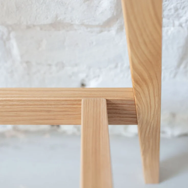 Ragaba Eckschreibtisch mit Schublade und Fußstütze, MDF & Massives Eschenholz, 115x85 cm, Perl Weiß, Links – Bild 2
