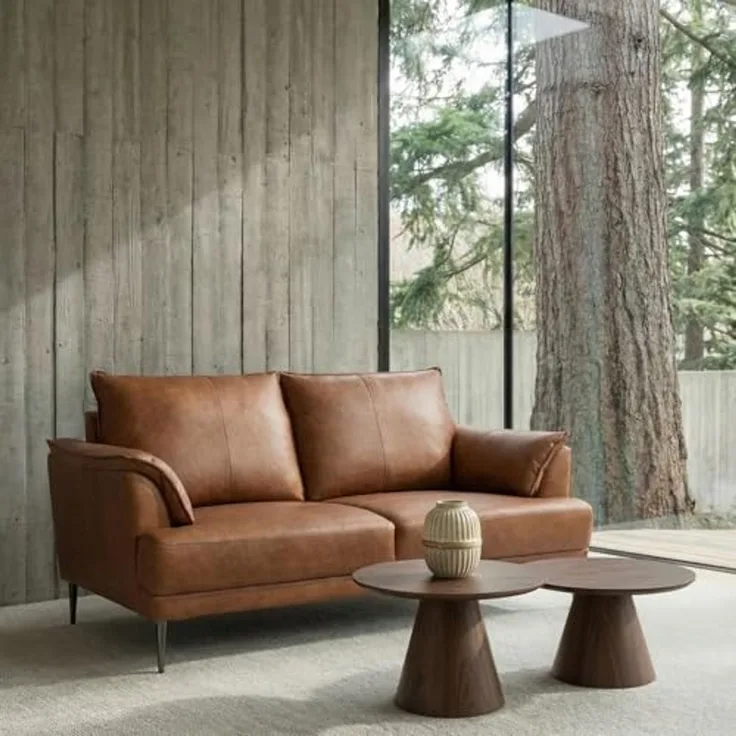 Soul 2-Sitzer Ledersofa - Echtleder Cognac Braun