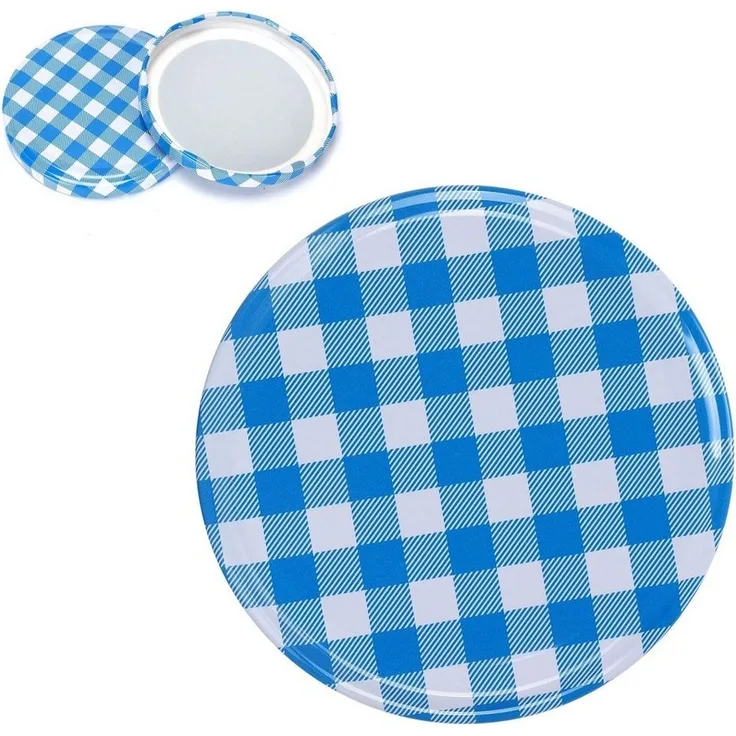Youyijia Deckel 100 Stück Twist Off Deckel Ersatzdeckel Verschlüsse Schraubdeckel Blau