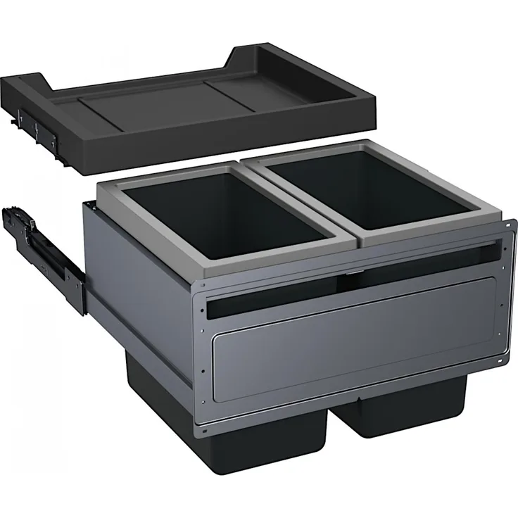FRANKE Sorter FX 60 mit 2-fach Trennung für 60 cm Schrankbreite / Abfallvolumen 52 (2x26) Liter / Abfalleimer