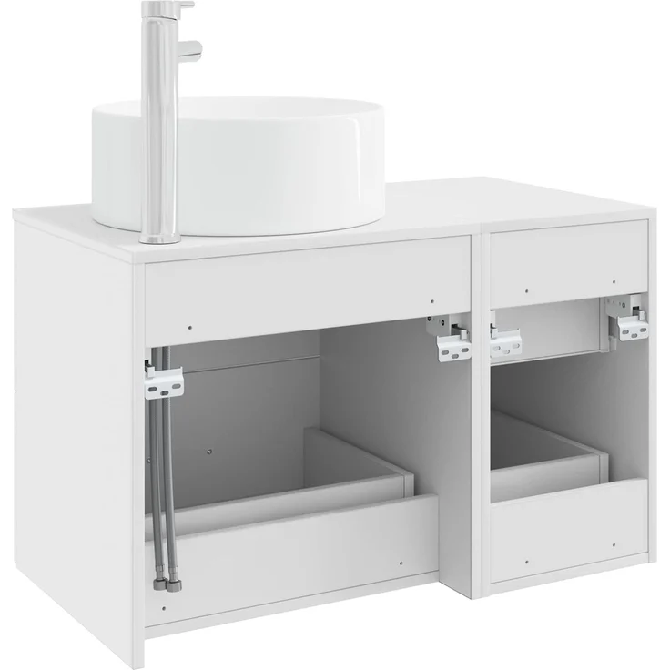 vidaXL Badezimmerschrank-Set 2 stk. Weiß 79,5 x 44,5 x 80 cm 3404008 – Bild 5
