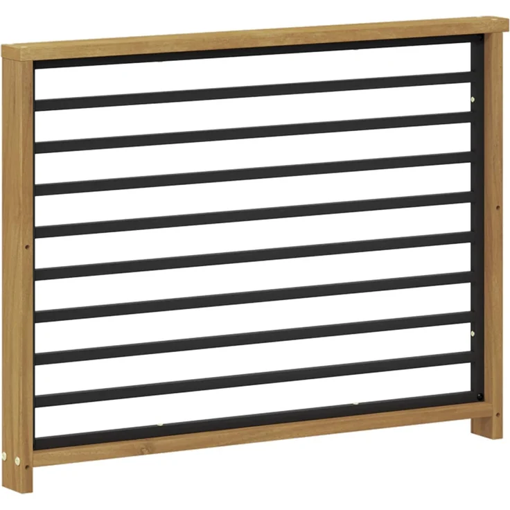 vidaXL Armlehnen Modul 2 pcs Weiß 80 x 6 x 61 cm Massivholz Akazie 901595 – Bild 7