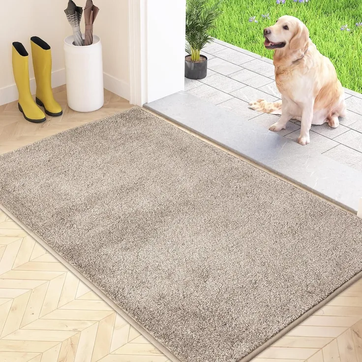 Schmutzfangmatte 86x150cm Beige rutschfest Maschinenwaschbar