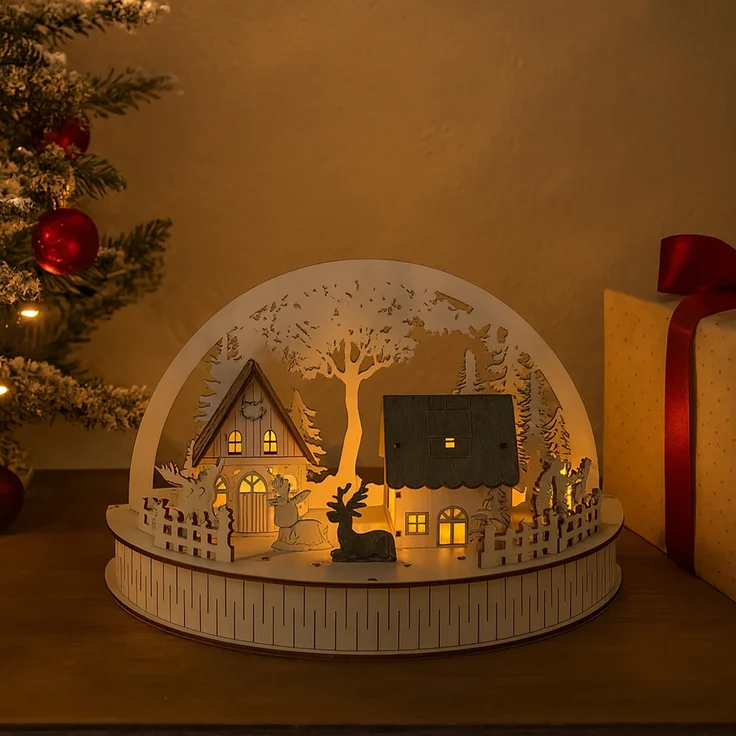 HTI-Living Rehe Weihnachtsszene beleuchtet – Bild 4