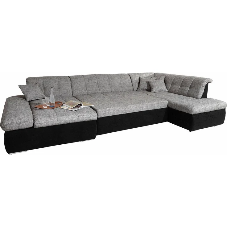 DOMO collection Wohnlandschaft Moric U-Form auch in Cord, im XXL-Format, wahlweise mit Bettfunktion und Armlehnenverstellung – Bild 2