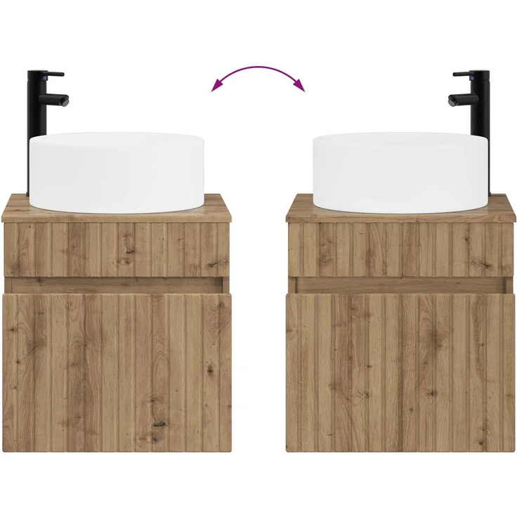 vidaXL Badezimmerschrank-Set 3 stk. Artisan-Eiche 157 x 44,5 x 80 cm 3405786 – Bild 10