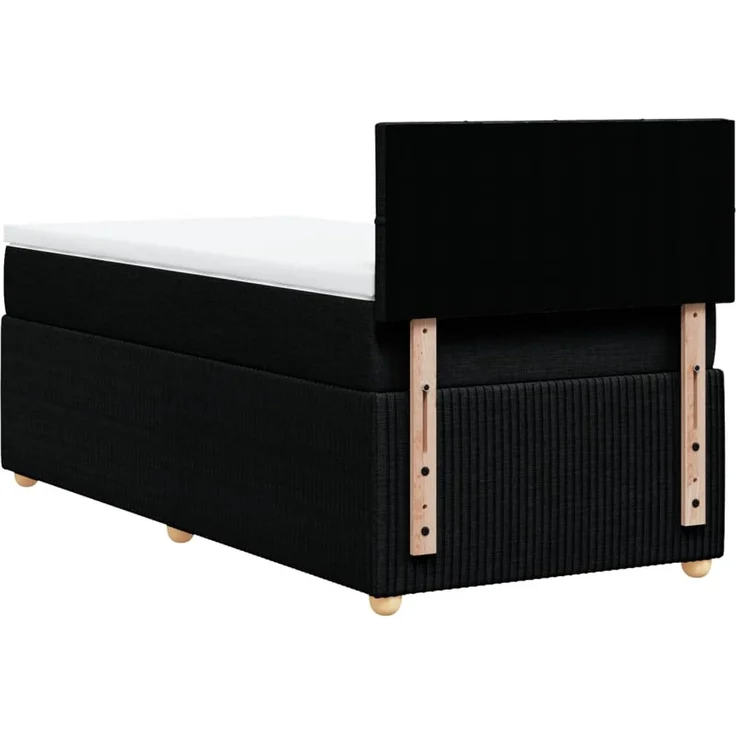 vidaXL Boxspringbett mit Matratze Schwarz 80x200 cm Stoff 3289585 – Bild 8