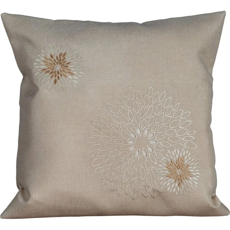 heimtexland Tischdecke Deko Tischwäsche Kissen Serie Pusteblume bestickt (Typ887 1-tlg), Mitteldecke 85x85 I natürlich edle Leinen-Optik I beige – Bild 4