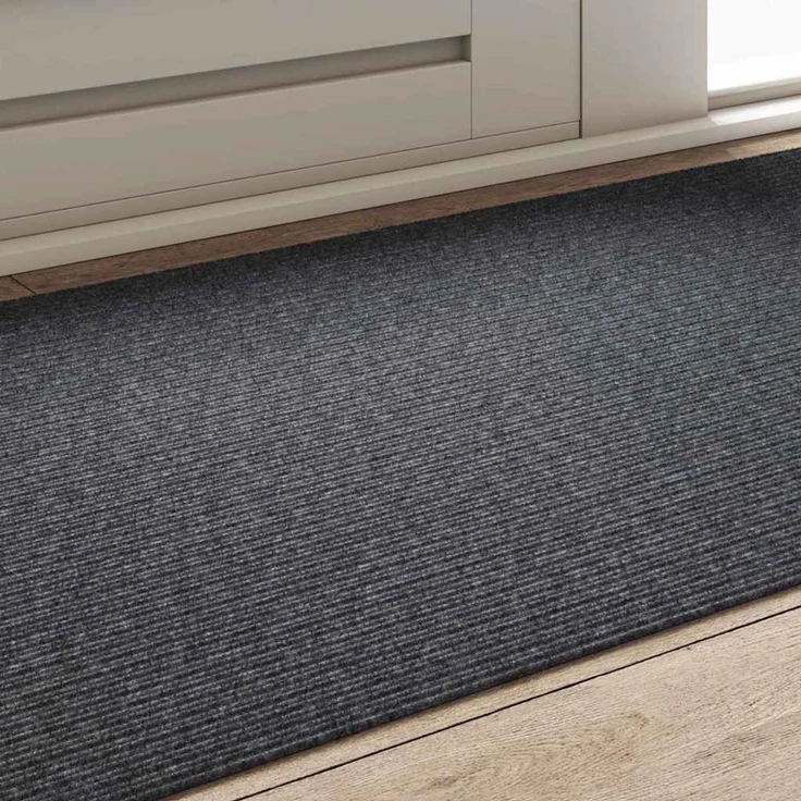 vidaXL Teppichläufer Grau 80 x 150 cm Stoff 42011415 – Bild 4