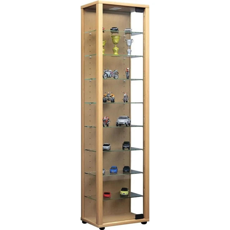 VCM Standvitrine Edana 911769 Buche H. 115 x B. 33 x T. 18 cm – Bild 5