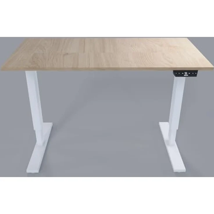 Bisley Home Tisch, Metall, Gestell 333 weiß Platte 018 Kendal Eiche, Medium – Bild 4