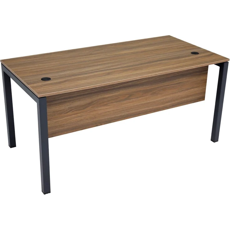 Schreibtisch Tetra, 160 x 80 x 75 cm, Nussbaum Dekor/anthrazit RAL 7016 – Bild 5