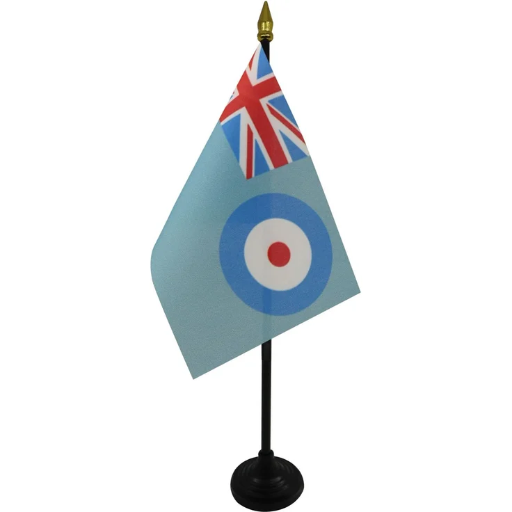 AZ FLAG - Tischflagge Britischer Royal Air Force - 15x10 cm Goldene Splitze - Luftstreitkräfte Des Vereinigten Königreichs Tischfahne 10x15 Cm - Flaggen