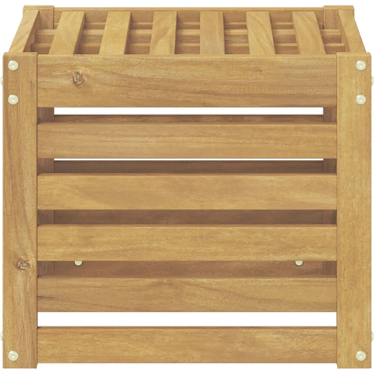 vidaXL Outdoor-Sofagarnitur Weiß 35 x 38 x 37 cm Massivholz Akazie 901679 – Bild 3