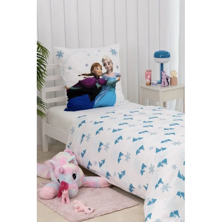 Disney Wendebettwäsche Disney Frozen Elsa & Anna Bettwäsche Set 2 teilig 135x200 + 80x80 – Bild 3