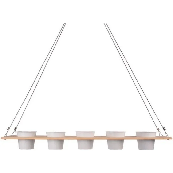 UNUS HOME Blumenkasten Kräuterbar, Pflanzenbar (natur), Nachhaltig, stabile Drahtseilaufhängung, vielseitig einsetzbar – Bild 4