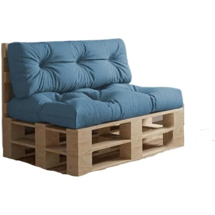 chilly pilley Palettenkissen Wasserdicht Palettenauflage Palettenpolster Palettenmöbel Gartenkissen Wasserfest Wasserabweisend viele Größen und Farben (2er Set Pastellblau) – Bild 1