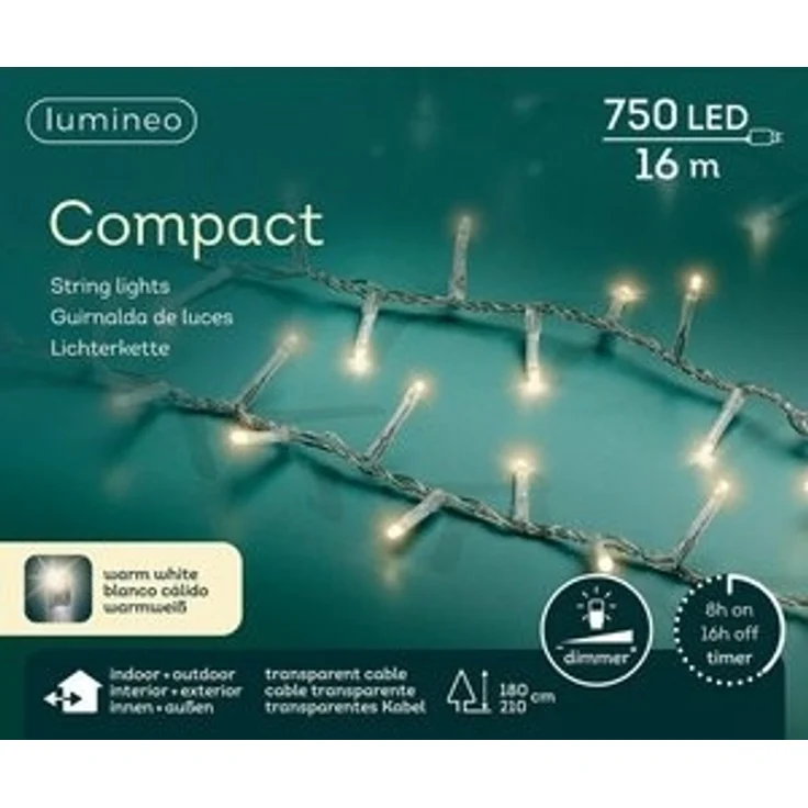 Kaemingk LED-Lichterkette Lumineo Compact warmweiß Outdoor, Dimmbar – Bild 6