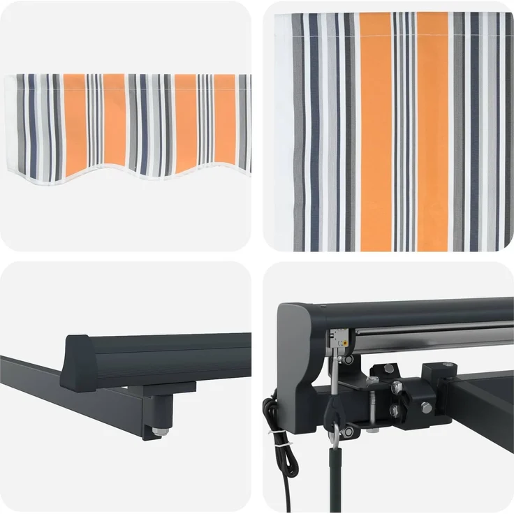 vidaXL Elektrische ausziehbare Markise 4 × 3,5 m 3422064 – Bild 7