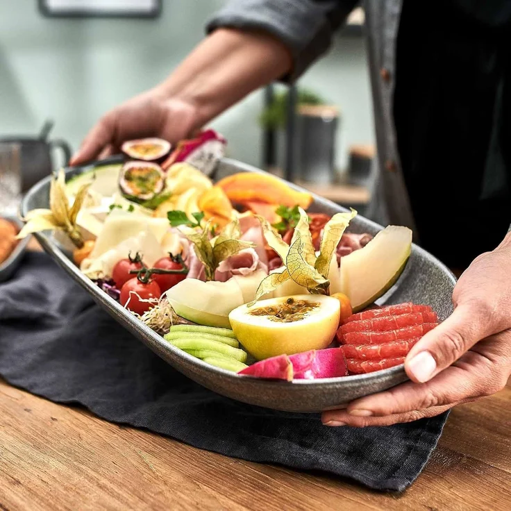 Springlane Servierplatte Misty Cliff, in verschiedenen Sets, Steingut, (1-tlg), spülmaschinenfest, mikrowellengeeignet – Bild 6