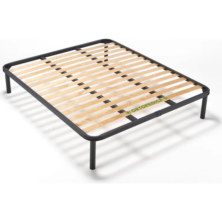EVERGREENWEB ✅ Bett Lattenrost 135x190 Doppelbett Höhe 35 cm Orthopädisches Extra Komfort Leisten Holz mit 4 Abnehmbar Füße Verstärkte Rahmen aus Stahl Bettgestell geeignet für alle Betten & Matratzen